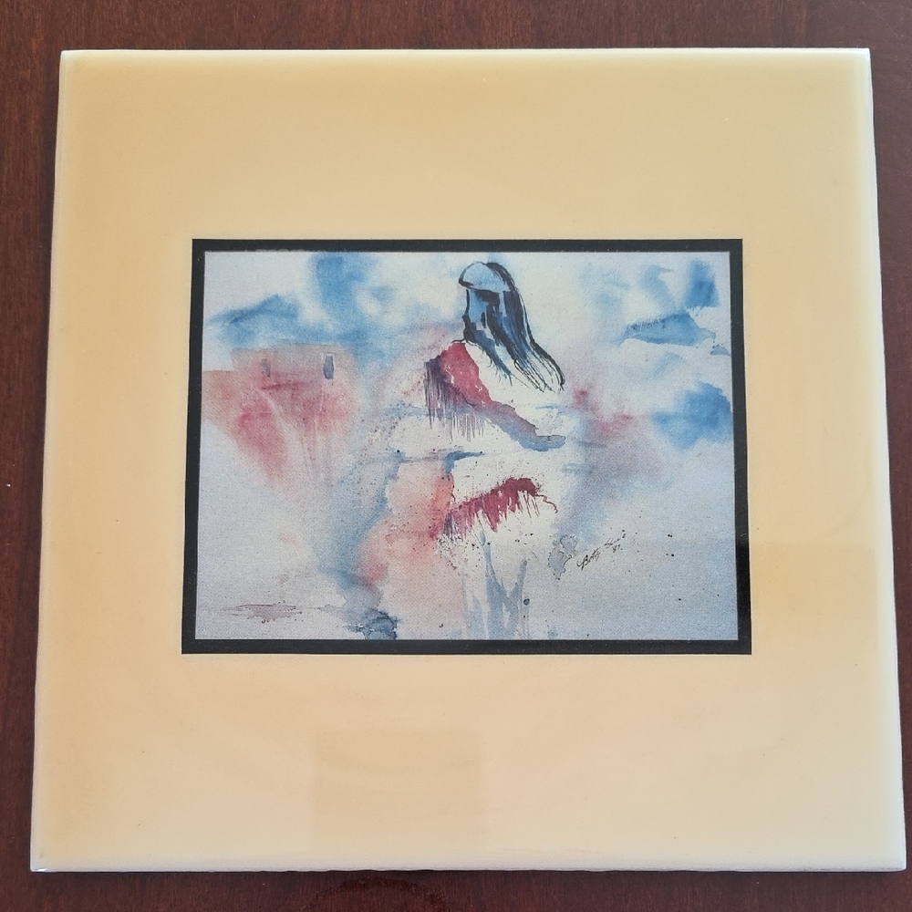 Betty Blade Elegant Abstract Ceramic Art. Wall Art, Tile Or Trivet